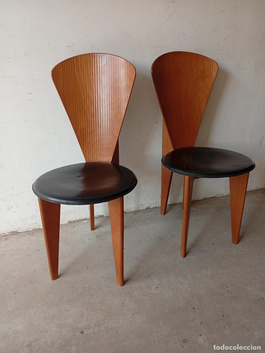 Antig&uuml;edades: PAREJA SILLAS POSTMODERNAS ITALIAN CALLIGARIS