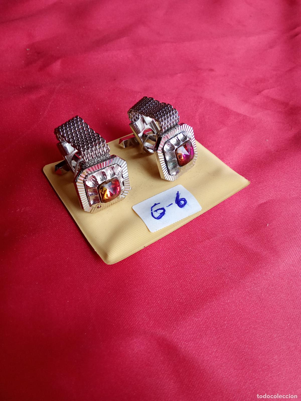 Antig&uuml;edades: Gemelos de camisa fantasia vintage a&ntilde;os 70 G-6. Alacena