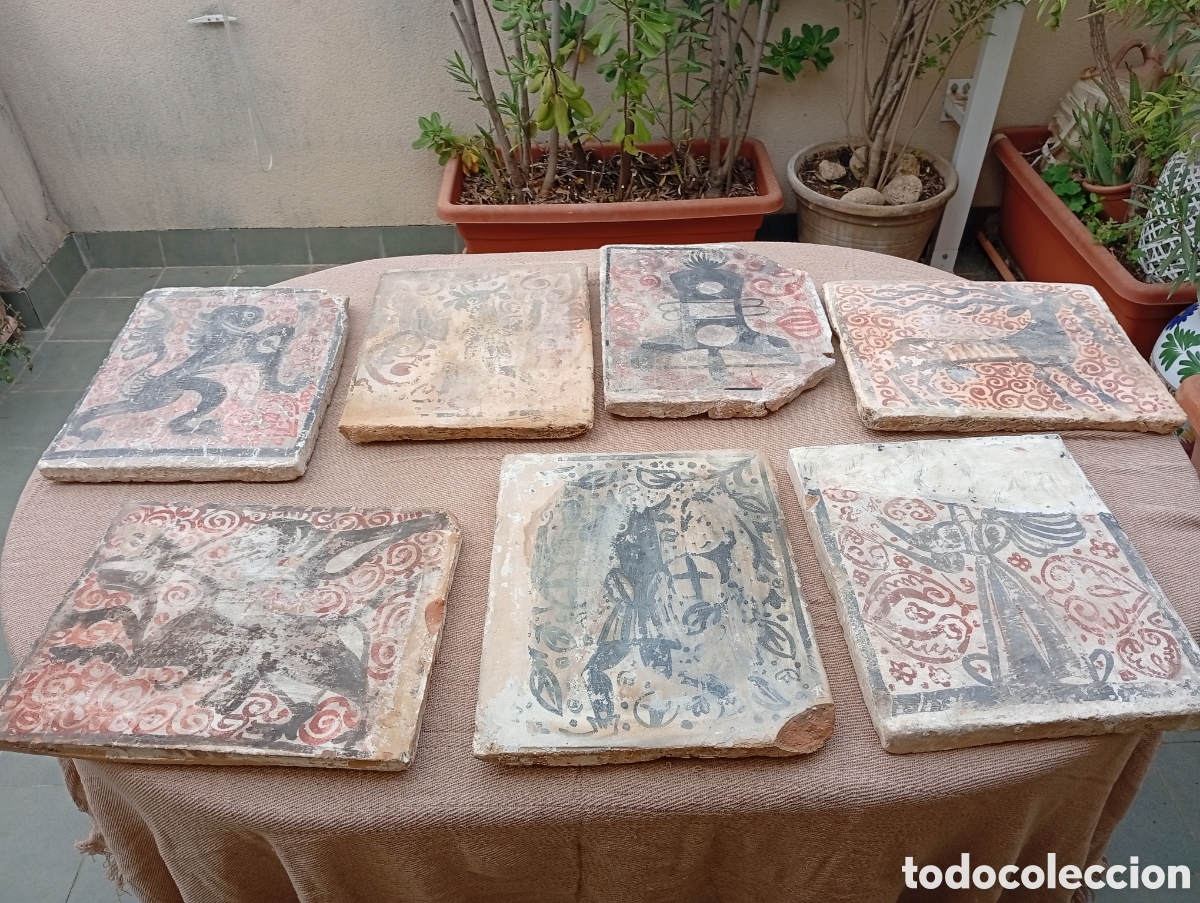 Antig&uuml;edades: Lote de 7 socarrats antiguos de paterna