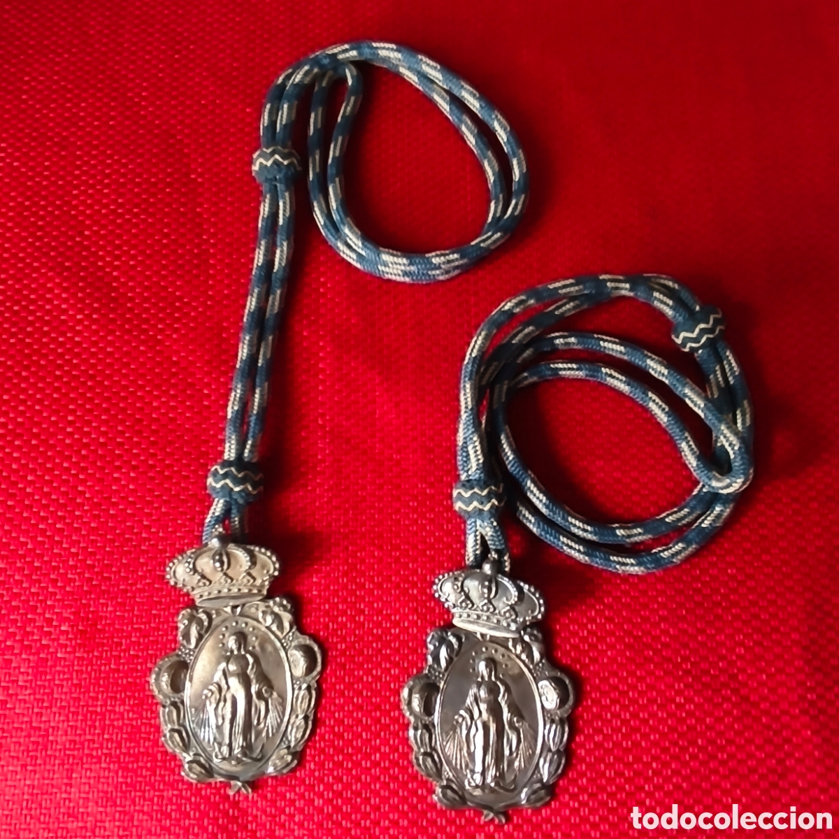 Antig&uuml;edades: Lote 2 medallas Virgen milagrosa