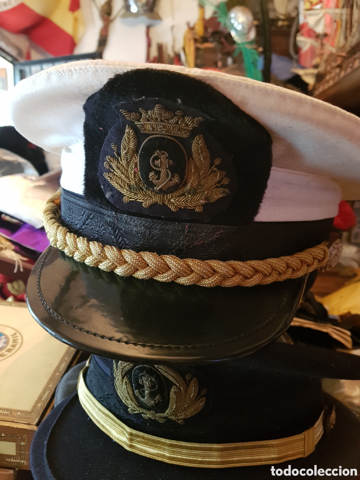 Antig&uuml;edades: ANTIGUA GORRA DE LA MARINA ESPA&Ntilde;OLA EPOCA DE FRANCO OFICIAL