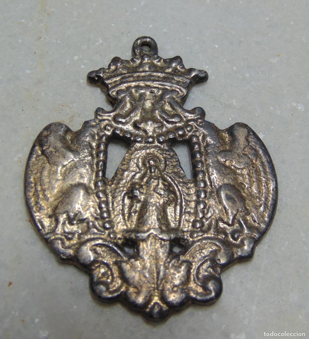Antig&uuml;edades: MEDALLA DE COFRADE GALA&Ntilde;AS, METAL PLATEADO, 7CM