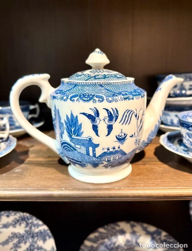 Antig&uuml;edades: Tetera antigua porcelana Blue Willow