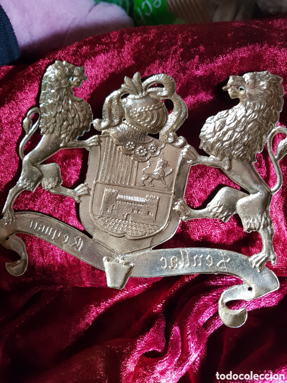 Antig&uuml;edades: ANTIGUA PLACA ESCUDO HERALDICOS - Foto 2