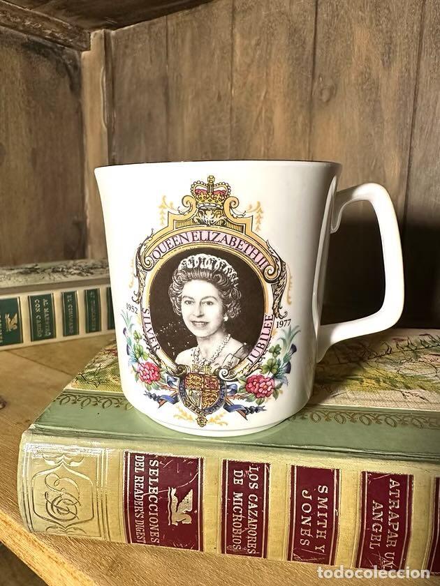 Antiguidades: Taza porcelana vintage coronaci&oacute;n Queen Elizabeth Royal Grafton