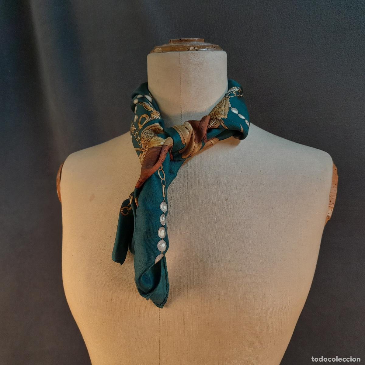 Antig&uuml;edades: VE-296. FOULARD VINTAGE ACCESORIOS Y JOYAS. SEDA NATURAL. 1980