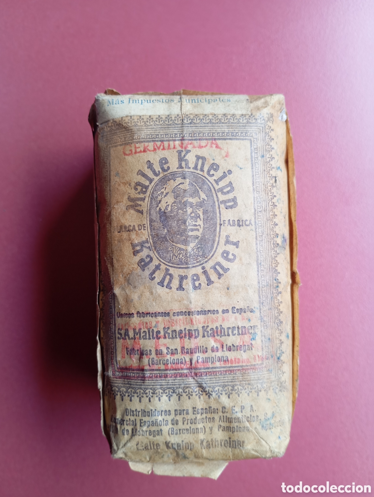 Antig&uuml;edades: : Antiguo Paquete Malte Kneipp Kathreiner Precintado - A&ntilde;os 40/50 - Con Precinto Fiscal de 0,30 Ptas