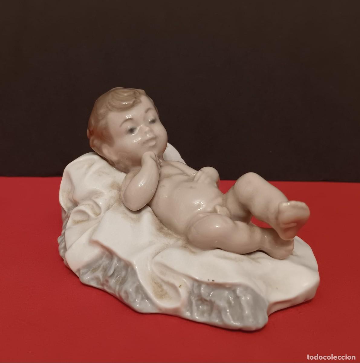 Antig&uuml;edades: FIGURA DE PORCELANA CERAMICA NI&Ntilde;O DIOS JESUS MISTERIO NACIMIENTO BELEN DE LLADRO NAO SPAIN