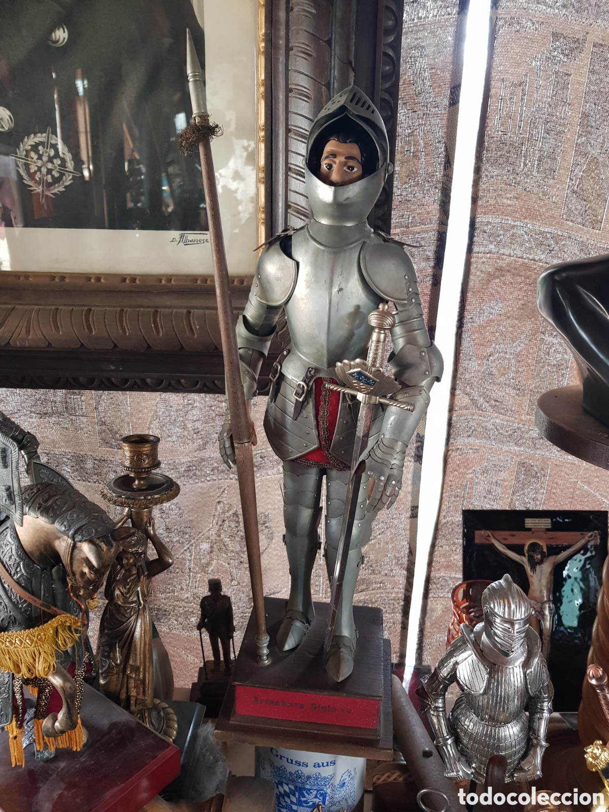 Antig&uuml;edades: ANTIGUA ARMADURA MEDIEVAL HECHA A MANO ARTESAN&Iacute;A TOLEDANA A&Ntilde;OS 60 REPLICA