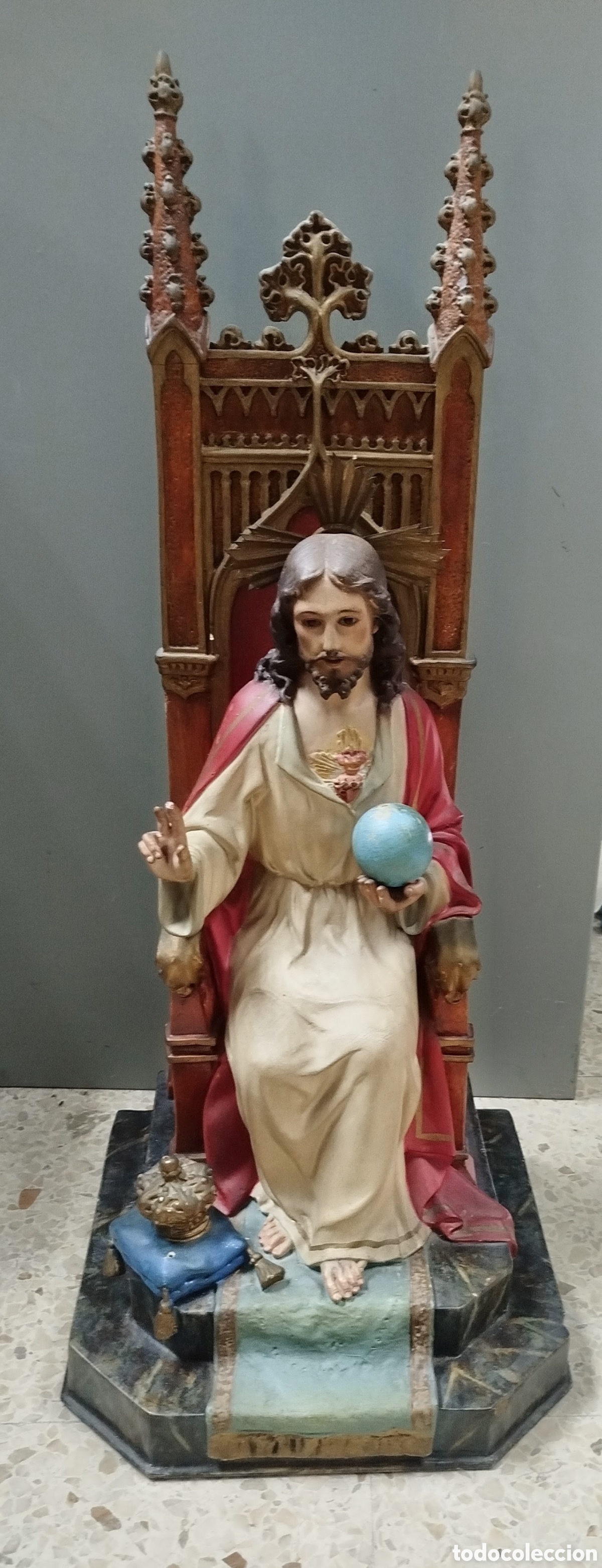 Antig&uuml;edades: Figura del Sagrado Coraz&oacute;n de Jes&uacute;s, p