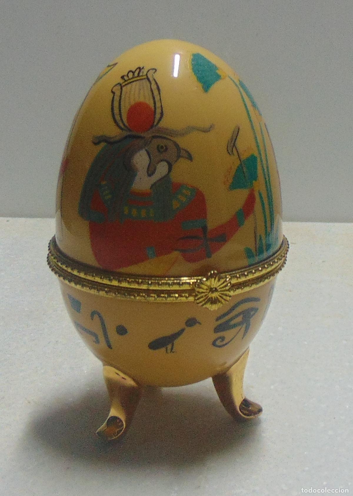 Antig&uuml;edades: ANTIGUO JOYERO CERAMICA TIPO FABERGE, ALTURA 11CM