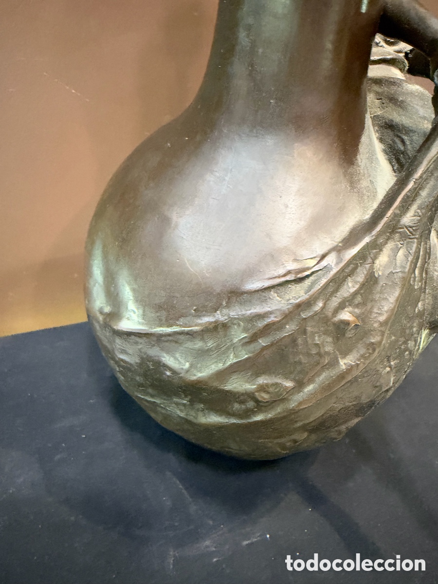 Antig&uuml;edades: Jarr&oacute;n de Auguste Moreau. Finales del siglo XIX. Bronce - Foto 9