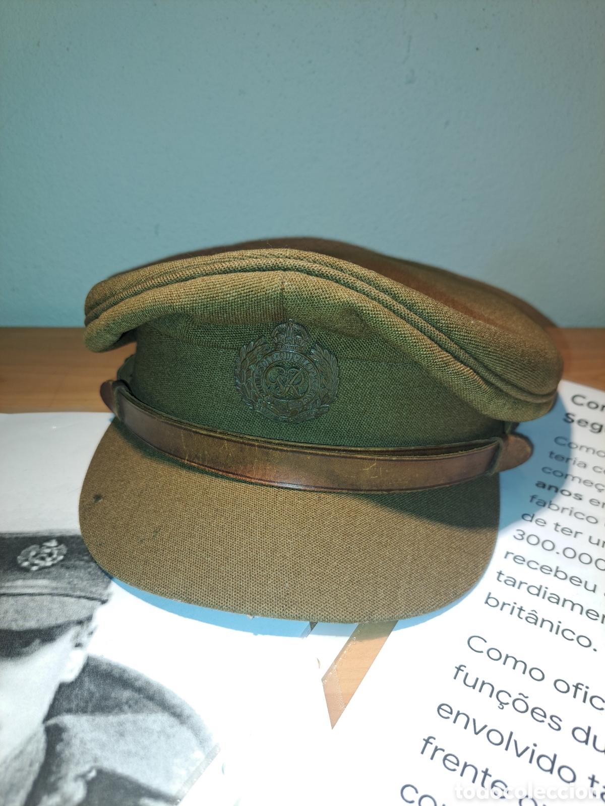 Antig&uuml;edades: Chap&eacute;u oficial ingl&ecirc;s ww2 segunda guerra mundial original