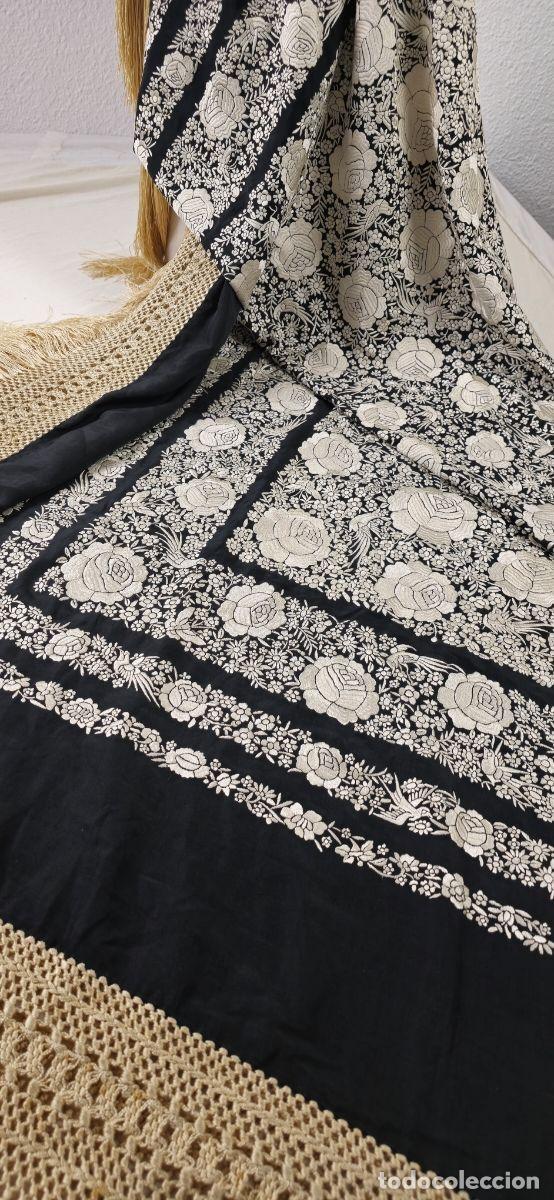 Antig&uuml;edades: Mant&oacute;n de Manila S. XIX elegantisimo