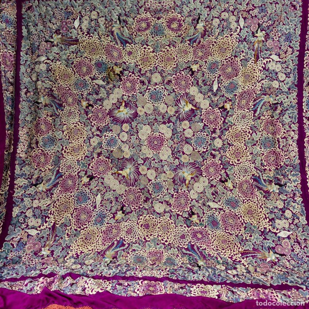 Antig&uuml;edades: Manton Manila antiguo multicolor - Foto 6
