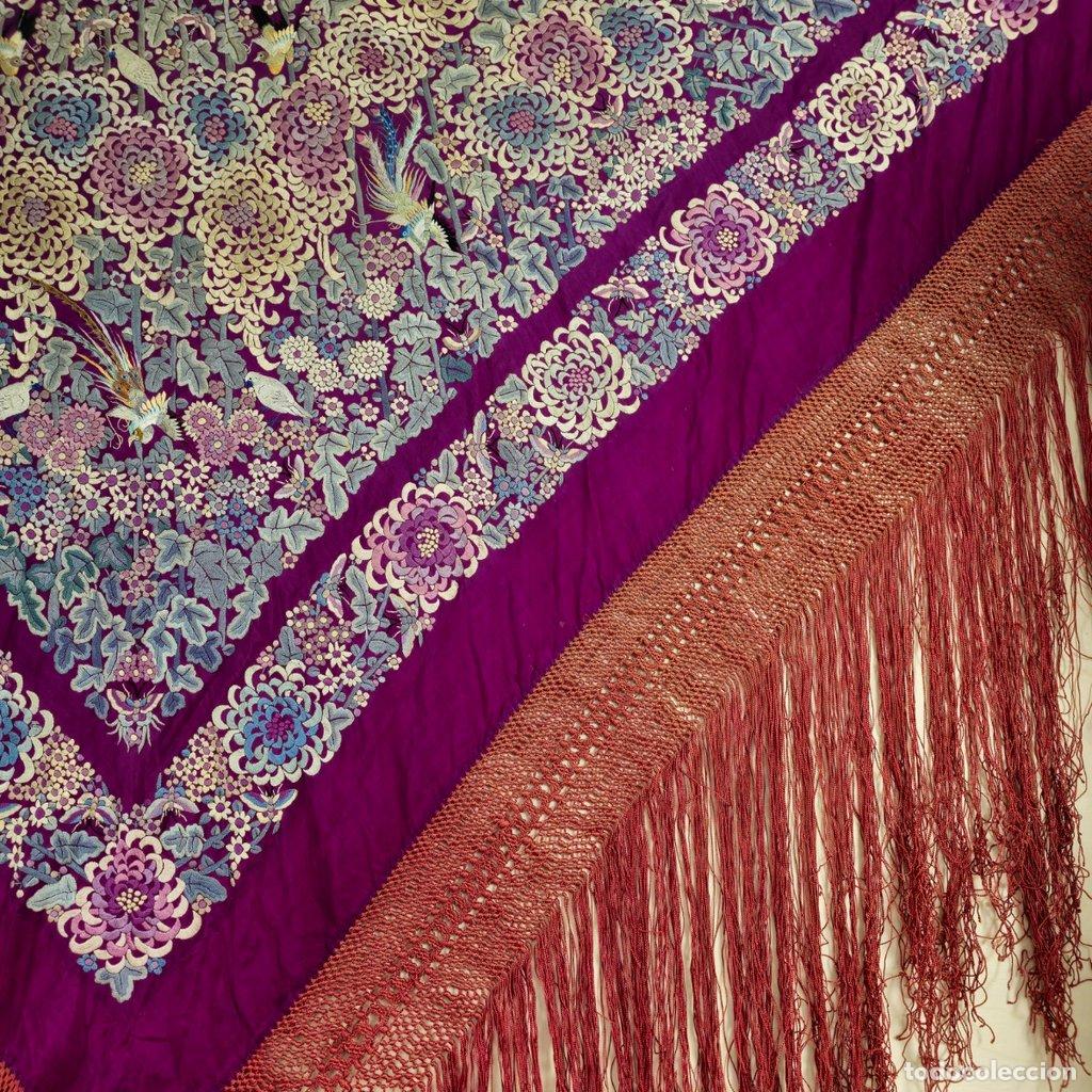 Antig&uuml;edades: Manton Manila antiguo multicolor - Foto 8