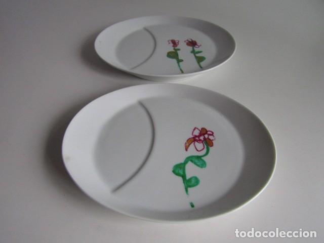 Antig&uuml;edades: 2 BANDEJITAS O PLATOS PARA FRUTOS SECOS CANAPES PORCELANA ALEMANA Sch&ouml;nwald FLORALP