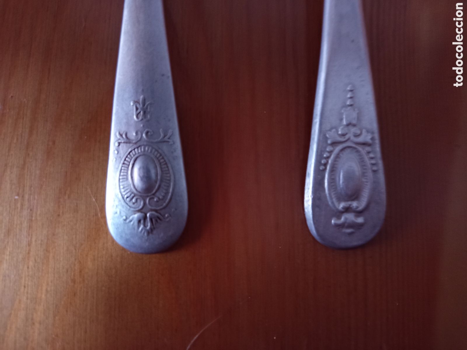 Antig&uuml;edades: 4 CUCHARAS ANTIGUAS DE ALUMINIO - Foto 2