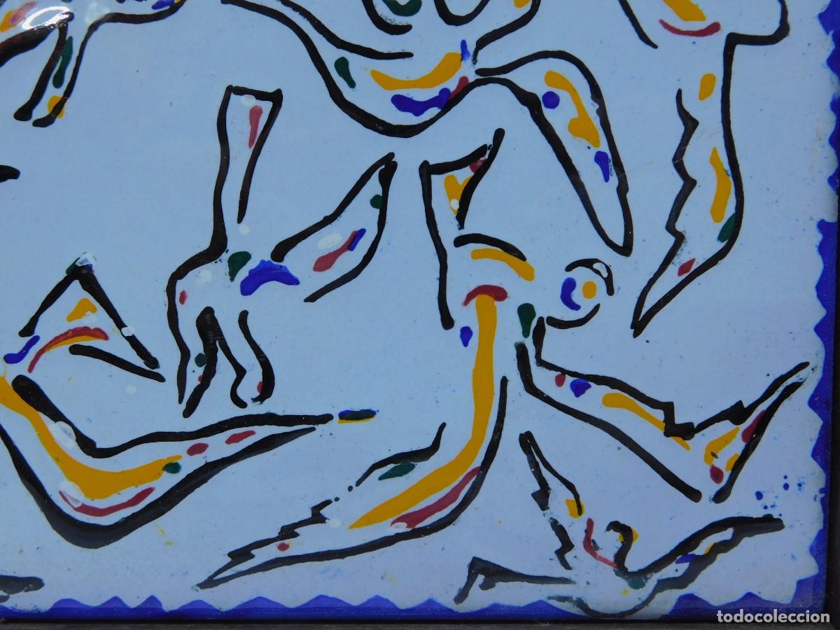 Antig&uuml;edades: AZULEJO SALVADOR DAL&Iacute; - LAS PALOMAS - Foto 6