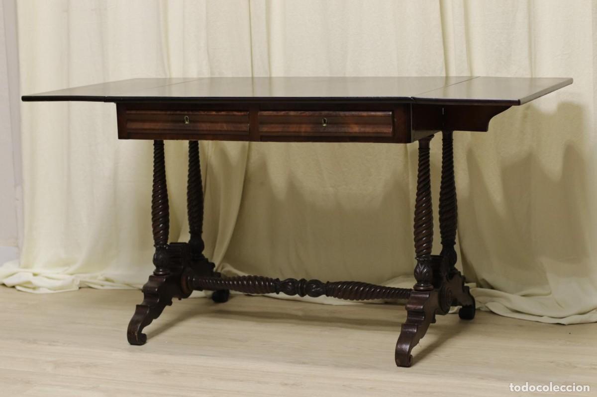 Antig&uuml;edades: Mesa Victoriana de caoba - Foto 2