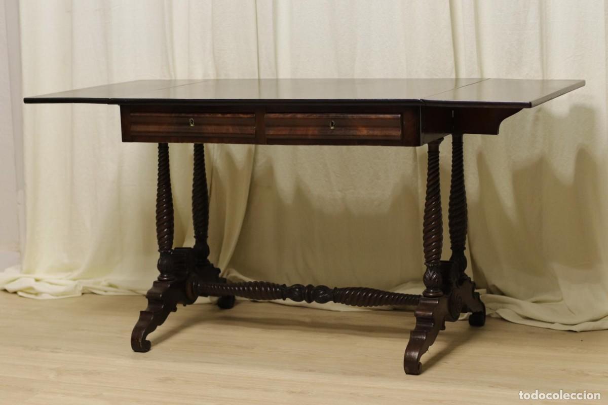 Antig&uuml;edades: Mesa Victoriana de caoba - Foto 3