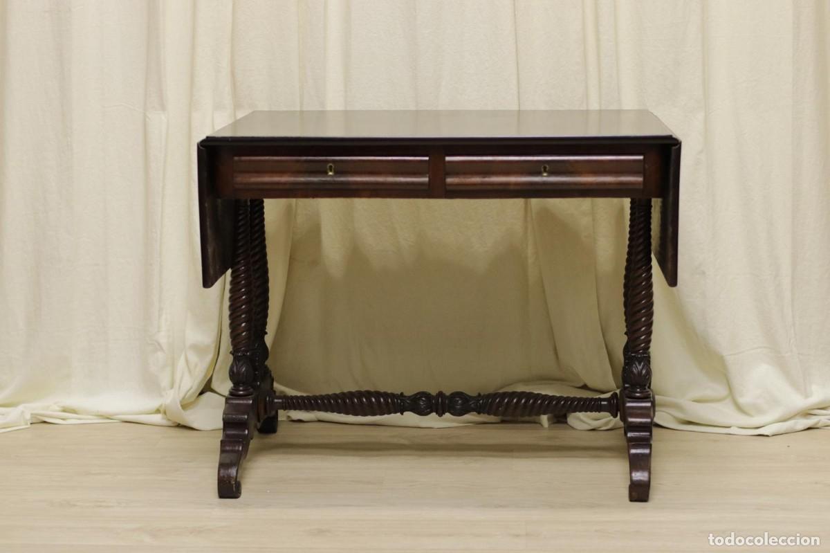 Antig&uuml;edades: Mesa Victoriana de caoba - Foto 6