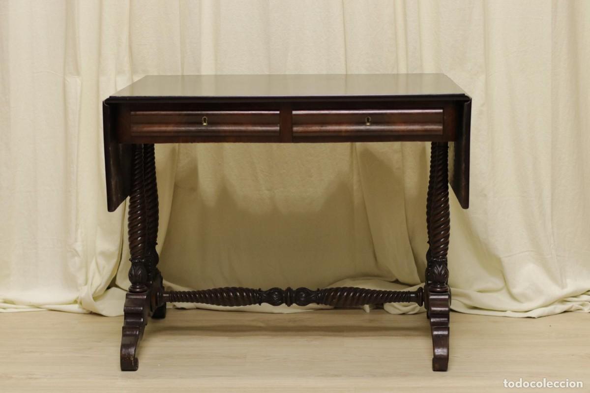 Antig&uuml;edades: Mesa Victoriana de caoba - Foto 7