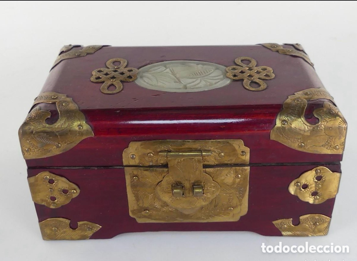 Antig&uuml;edades: JOYERO CHINO CON CANDADO , NACAR - Foto 3