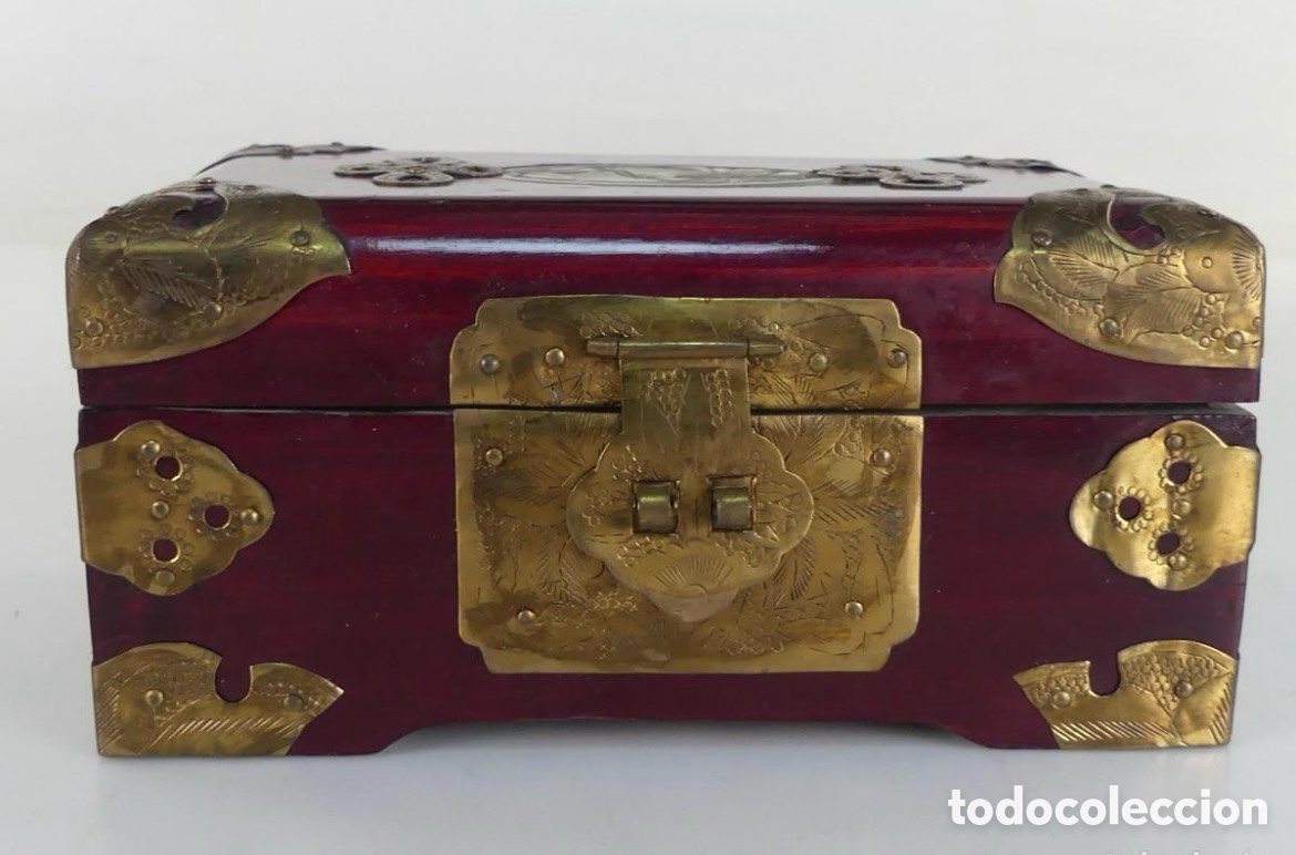 Antig&uuml;edades: JOYERO CHINO CON CANDADO , NACAR - Foto 4