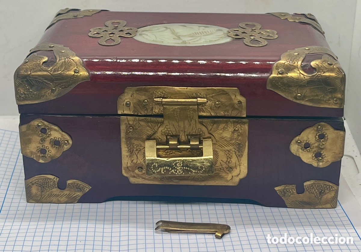 Antig&uuml;edades: JOYERO CHINO CON CANDADO , NACAR - Foto 18