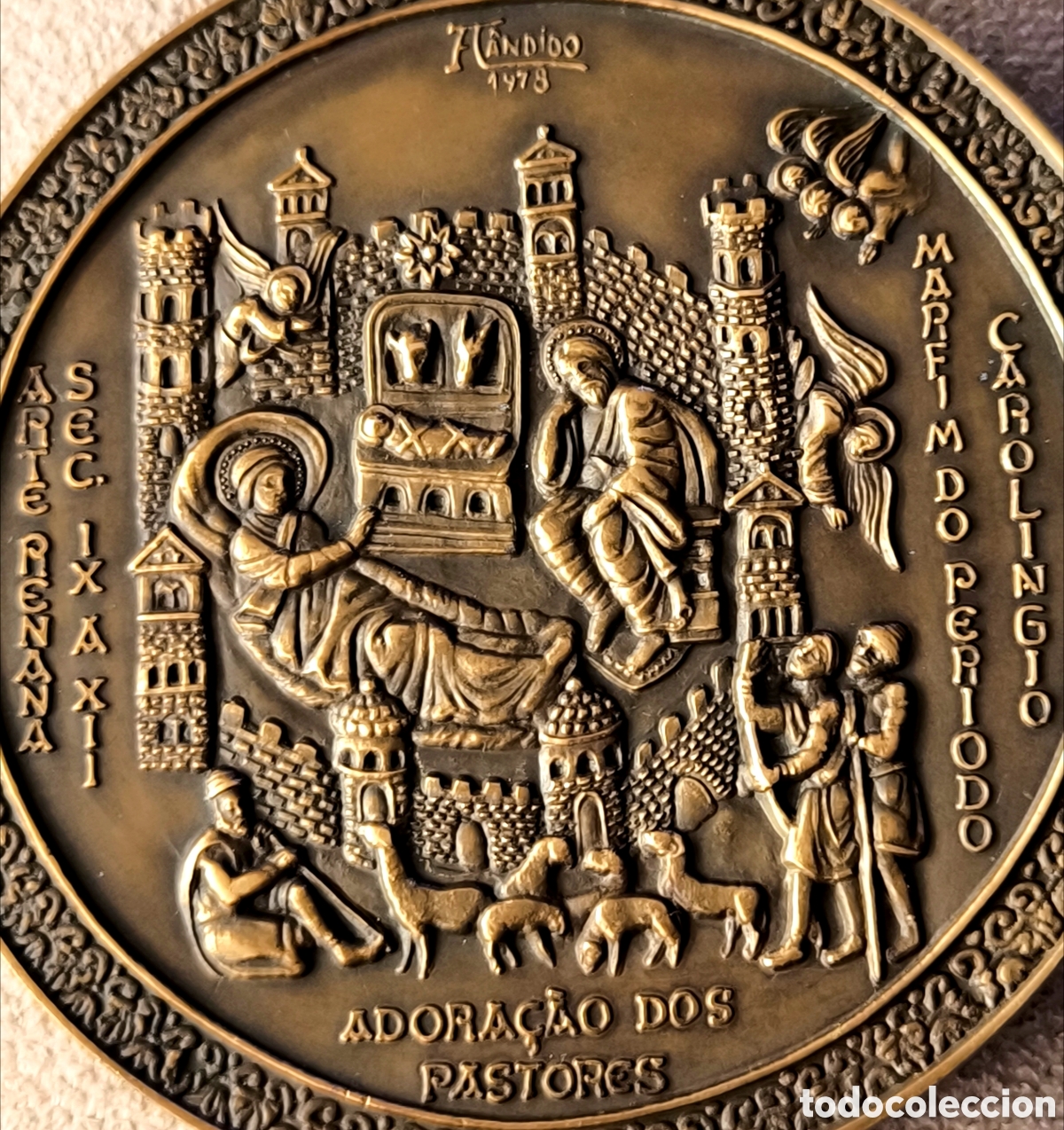 Antig&uuml;edades: GRAN MEDALLA NAVIDAD DE BRONCE - Foto 4
