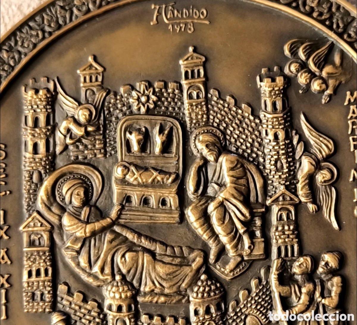 Antig&uuml;edades: GRAN MEDALLA NAVIDAD DE BRONCE - Foto 6