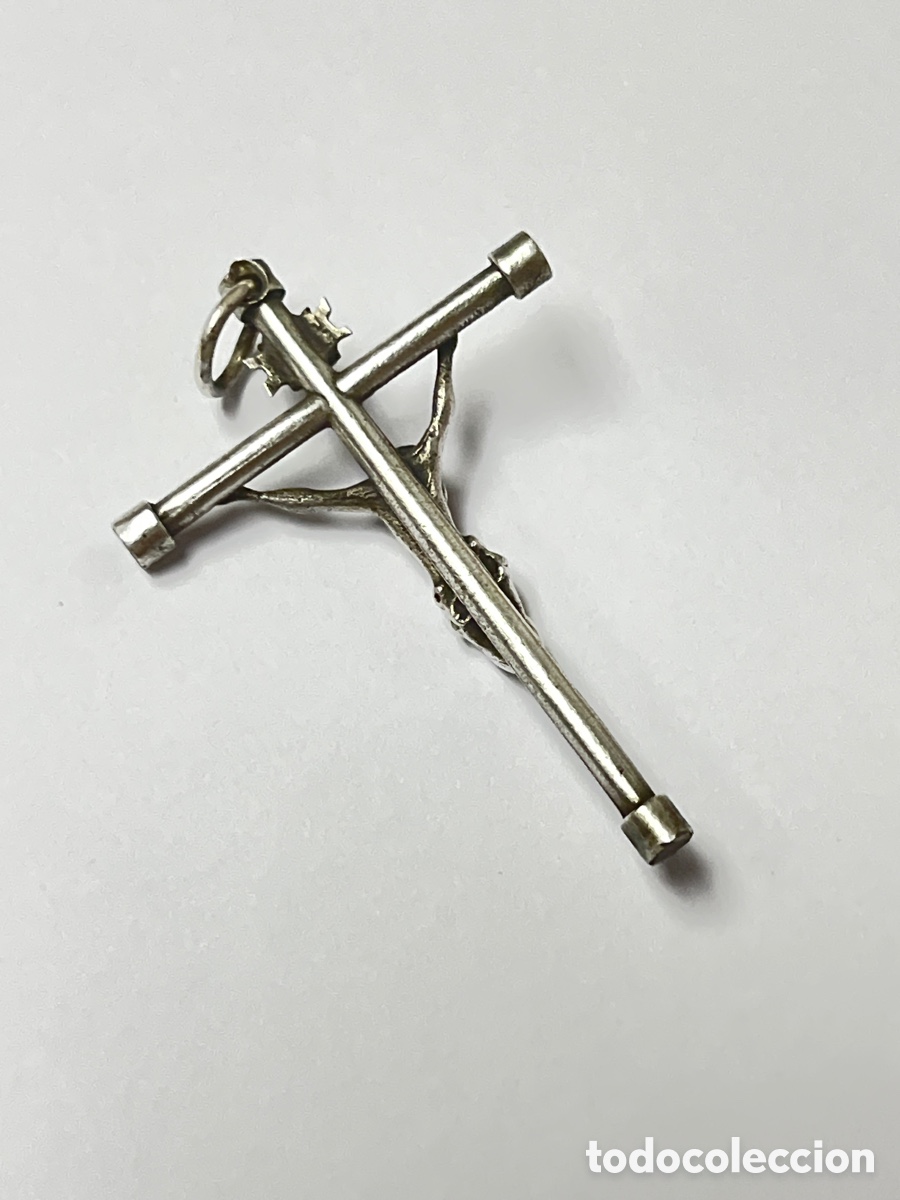 Antig&uuml;edades: Cruz de plata religiosa C655 - Foto 2