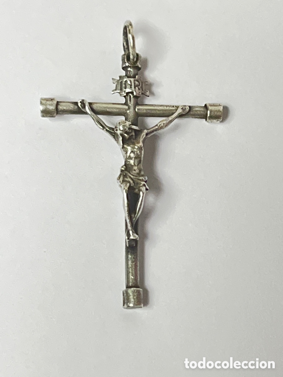 Antig&uuml;edades: Cruz de plata religiosa C655 - Foto 1