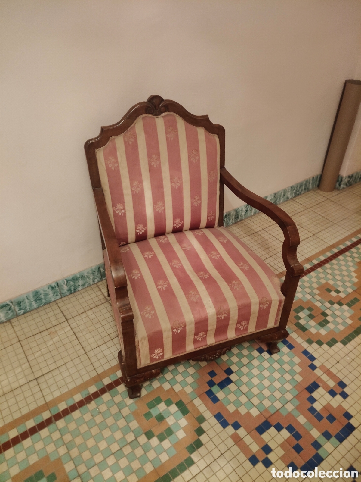 Antig&uuml;edades: Conjunto dormitorio cama - Foto 3