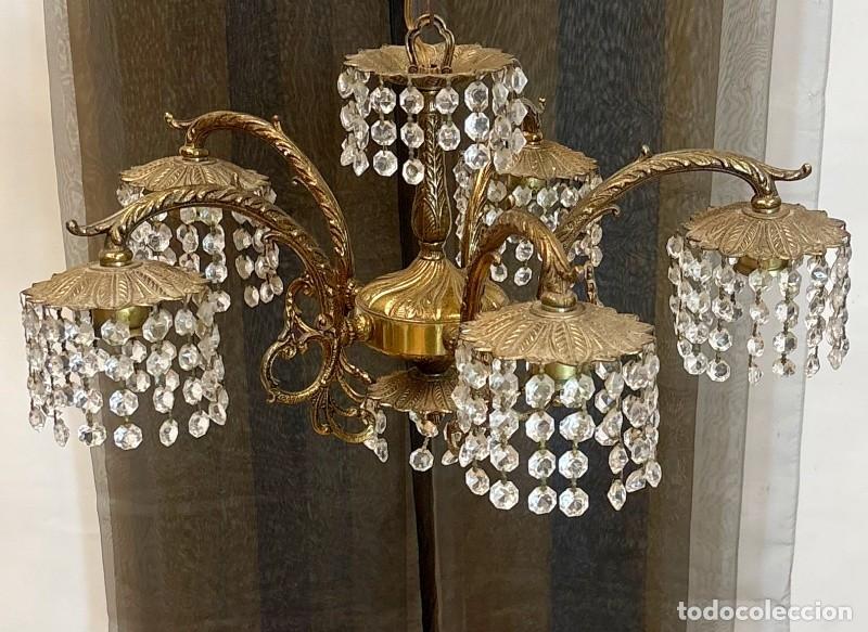 Antig&uuml;edades: L&aacute;mpara de Bronce con L&aacute;grimas - Foto 2