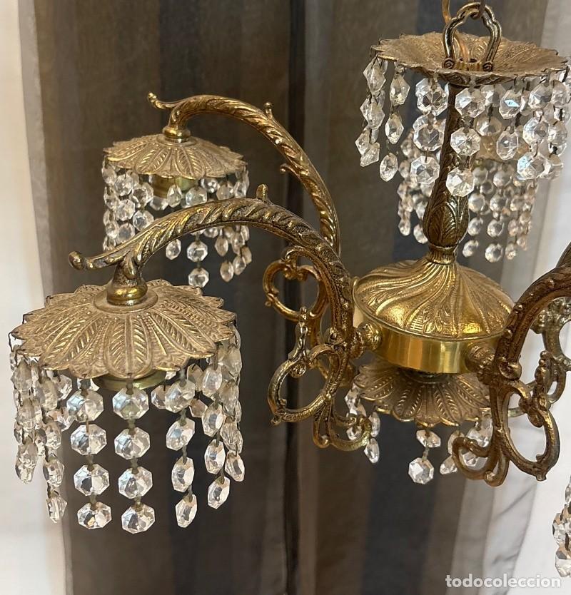 Antig&uuml;edades: L&aacute;mpara de Bronce con L&aacute;grimas - Foto 3