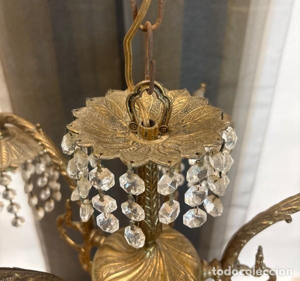 Antig&uuml;edades: L&aacute;mpara de Bronce con L&aacute;grimas - Foto 4