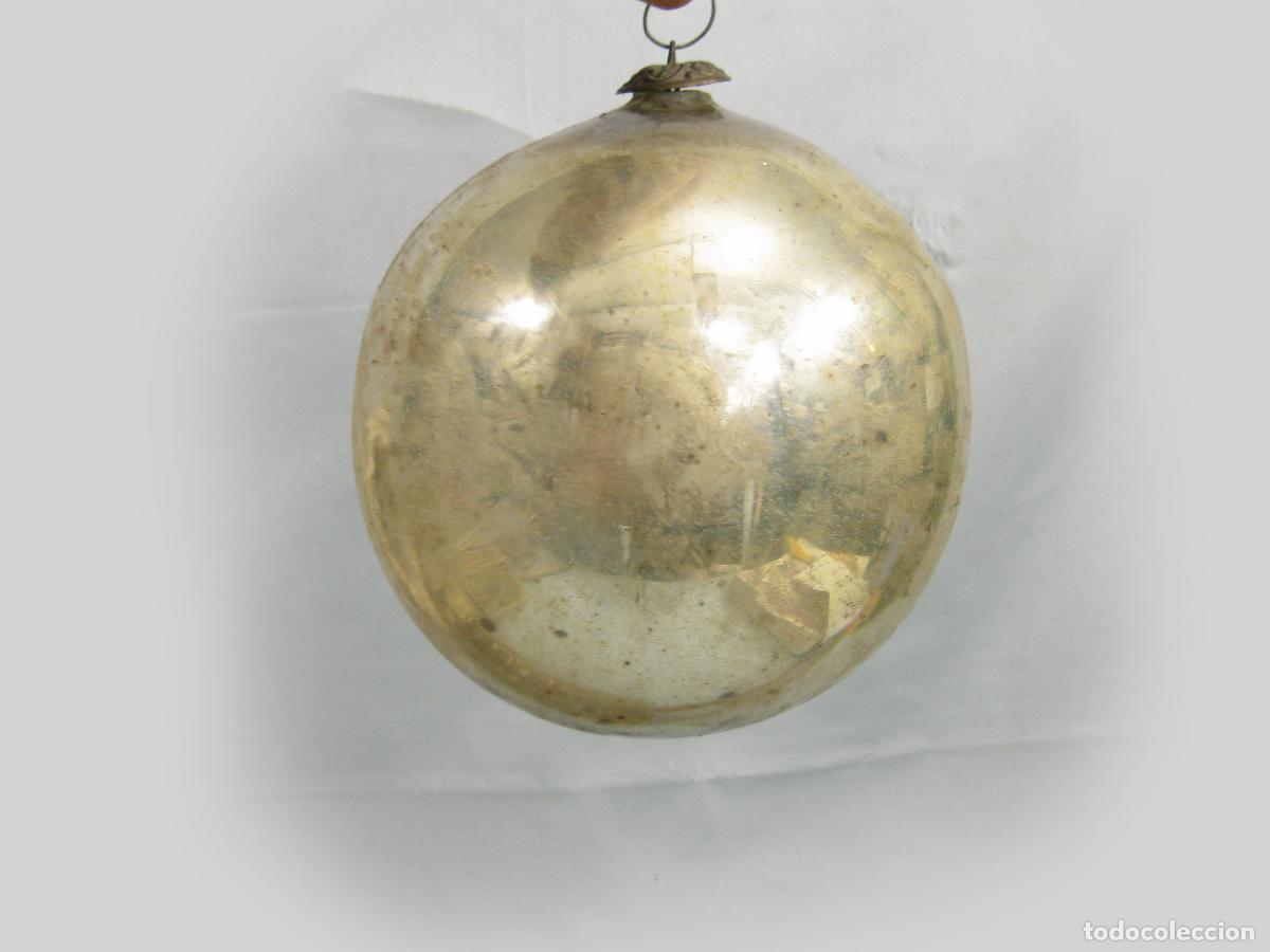 Antiquit&eacute;s: GRAN BOLA DECORATIVA DE CRISTAL DE ESPEJO AL MERCURIO DE FINALES DEL SIGLO XIX. KUGEL