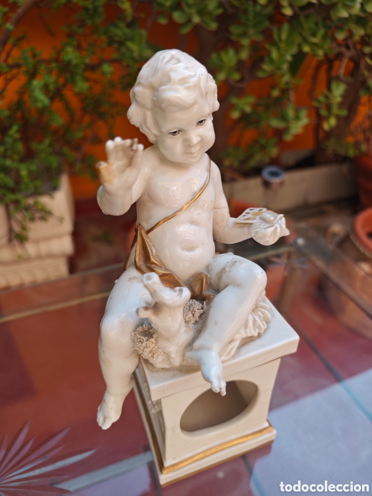 Antig&uuml;edades: Figura de porcelana marca Algora