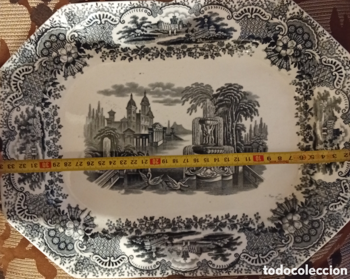 Antig&uuml;edades: Pikman Sevilla preciosa fuente bandeja antigua siglo XIX