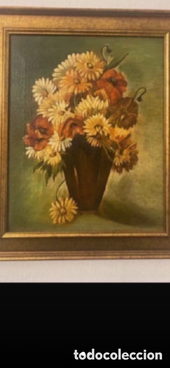 Antig&uuml;edades: Flores . Oleo sobre lienzo