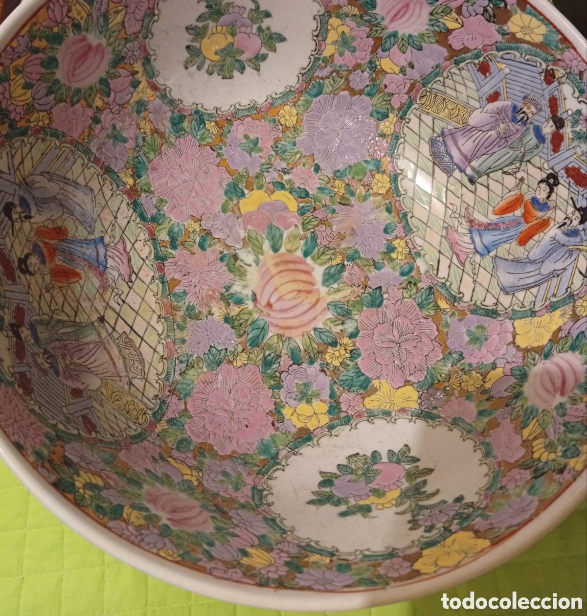 Antig&uuml;edades: Porcelana China precioso decorativo grande Bol cuenco