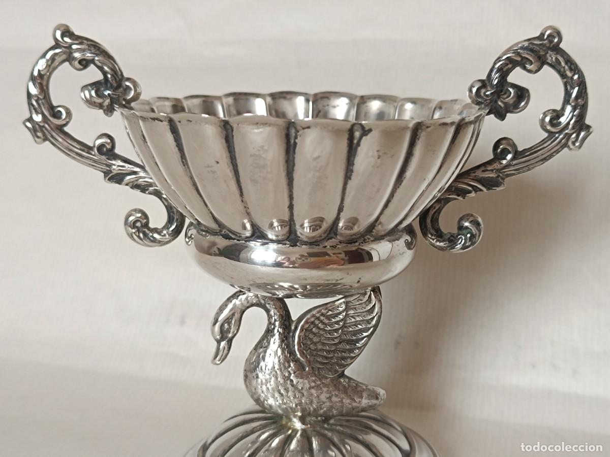 Antig&uuml;edades: Copa Plata Maciza 925 Cisne - Foto 3