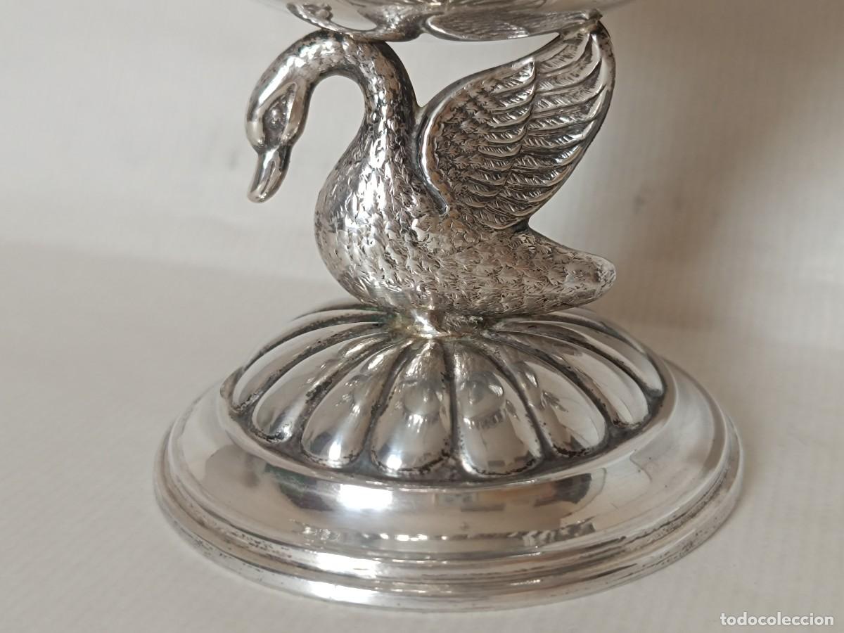 Antig&uuml;edades: Copa Plata Maciza 925 Cisne - Foto 4
