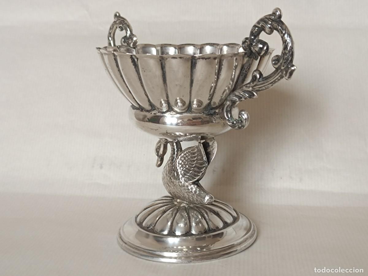Antig&uuml;edades: Copa Plata Maciza 925 Cisne - Foto 5