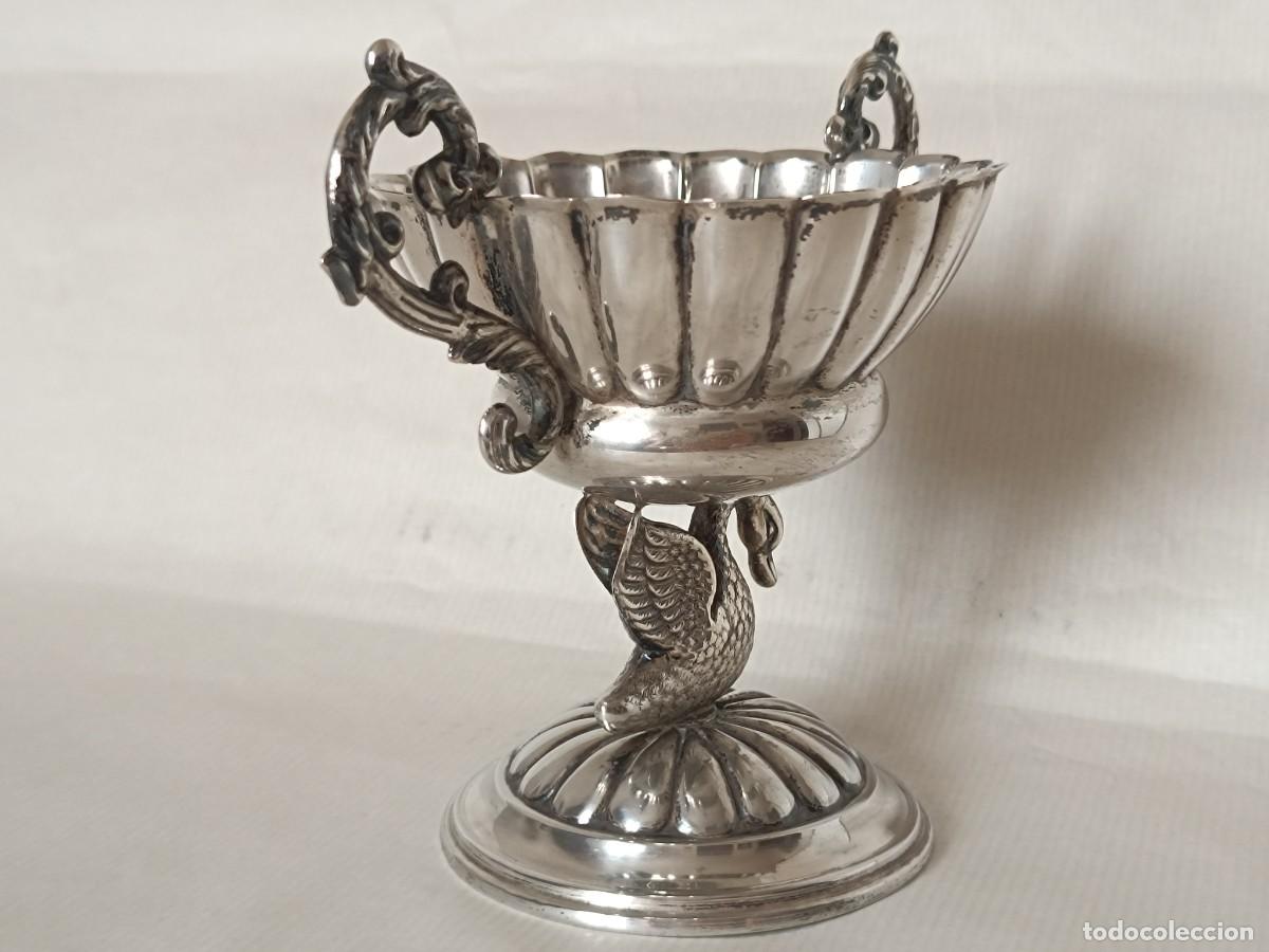 Antig&uuml;edades: Copa Plata Maciza 925 Cisne - Foto 7