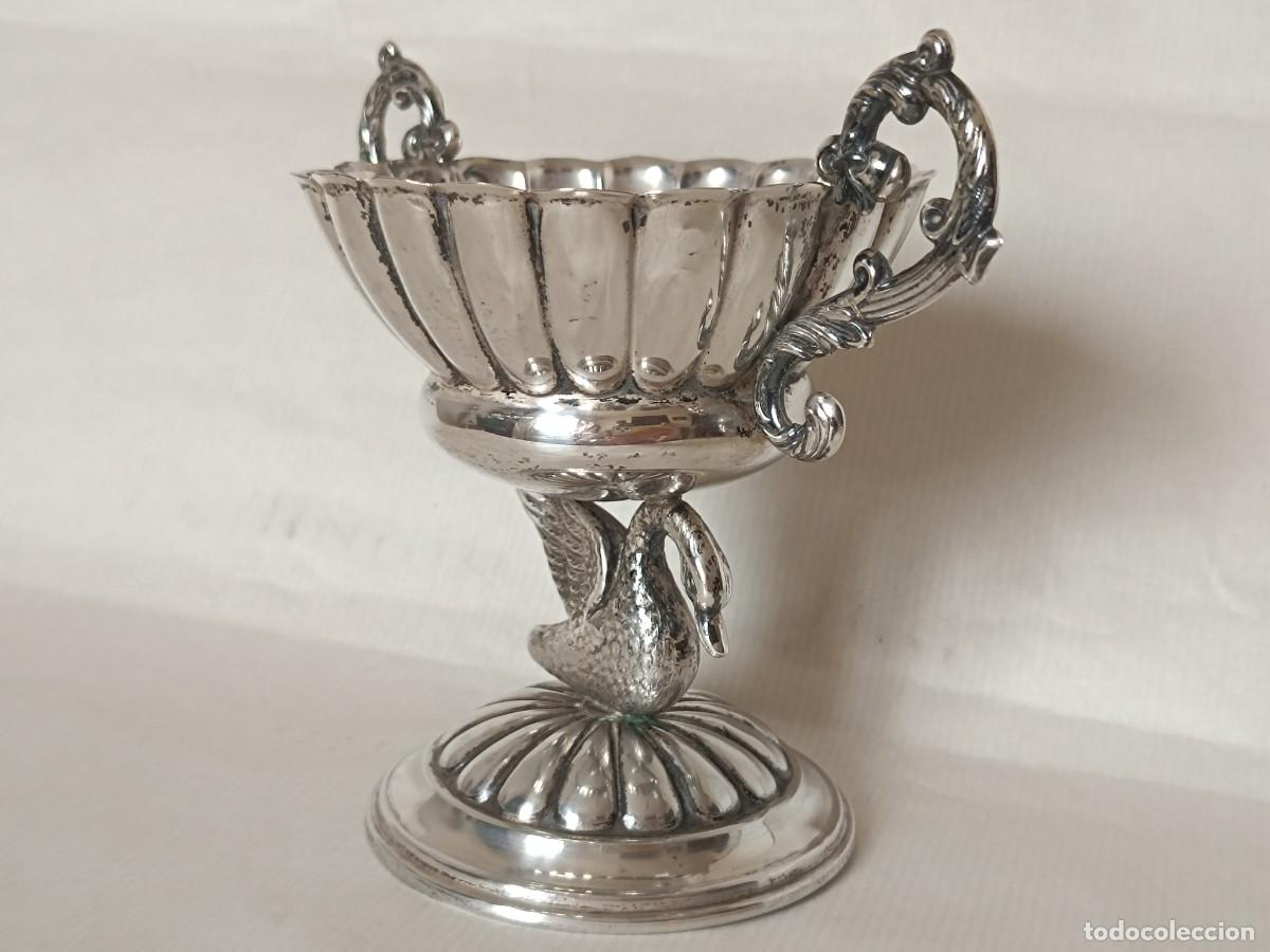 Antig&uuml;edades: Copa Plata Maciza 925 Cisne - Foto 9