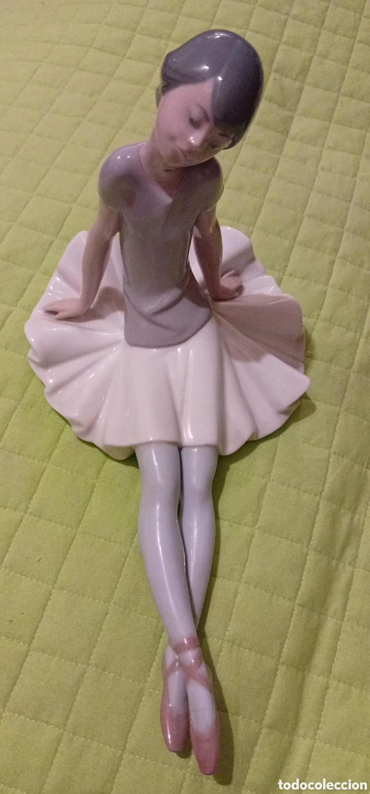 Antig&uuml;edades: Lladro porcelana preciosa pieza ensayo malva Bailarina