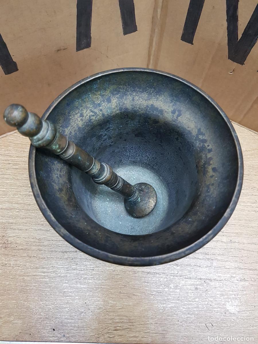 Antig&uuml;edades: MORTERO-ALMIREZ-SIGLO XVIII-DE BRONCE - Foto 2